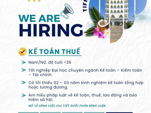 TUYỂN DỤNG KẾ TOÁN - KẾ TOÁN THUẾ